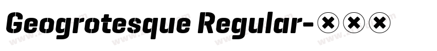 Geogrotesque Regular字体转换